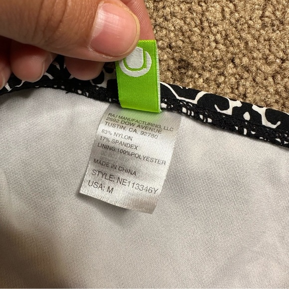 Next USA Black White Neon Pink Printed Bikini Bottoms Size Medium - Picture 3 of 4